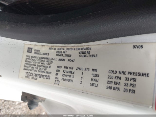 2009 CHEVROLET COLORADO 1GCCS149798107020 Photo 8