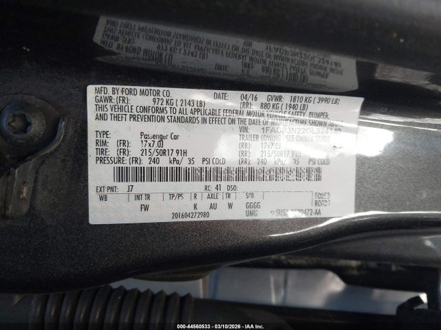 Ford Focus Titanium 2016 1FADP3N22GL324140 Image 9