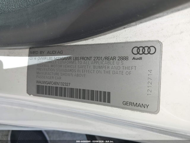 Aukcja sprzedaży 2014 Audi A7 3.0t Premium Plus, vin: WAUWGAFC4EN132327, numer aukcji: 44560568