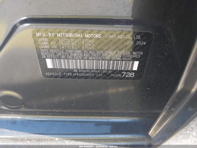 2024 MITSUBISHI MIRAGE ML32AUHJ8RH018516 Photo 8