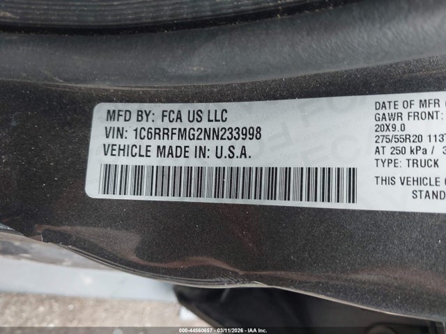 2022 RAM 1500 1C6RRFMG2NN233998 Photo 8