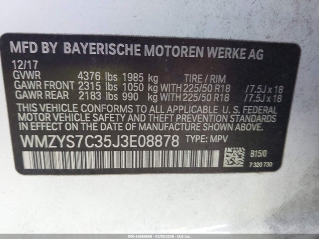 2018 MINI COUNTRYMAN WMZYS7C35J3E08878 Photo 8