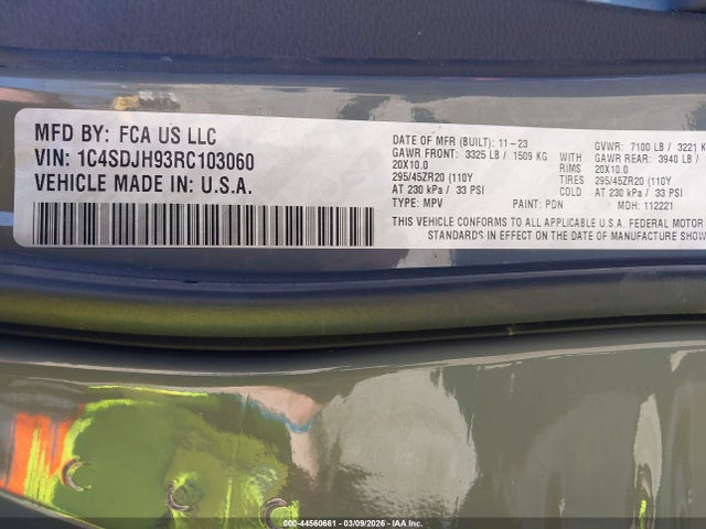 2024 DODGE DURANGO 1C4SDJH93RC103060 Photo 8