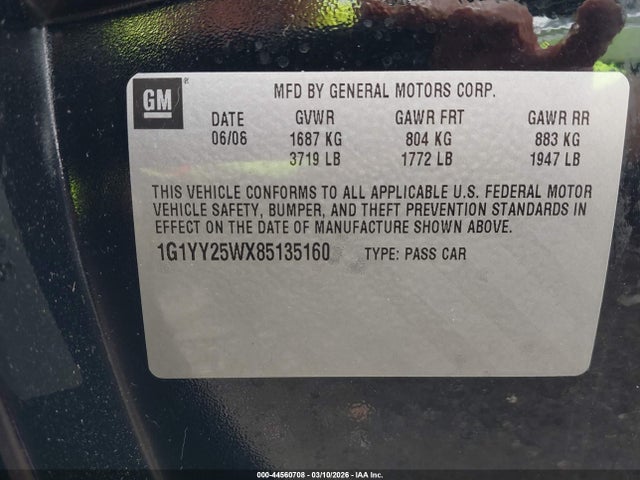 2008 CHEVROLET CORVETTE 1G1YY25WX85135160 Photo 8