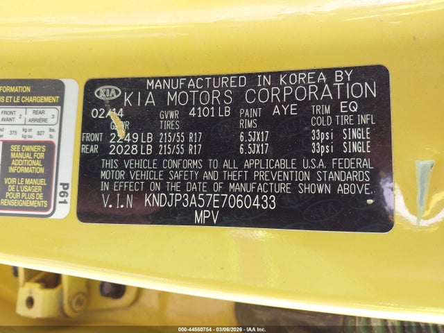 Aukcja sprzedaży 2014 Kia Soul +, vin: KNDJP3A57E7060433, numer aukcji: 44560754