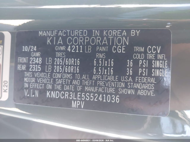 KIA NIRO EX 2025 KNDCR3LE5S5241036 Image 9