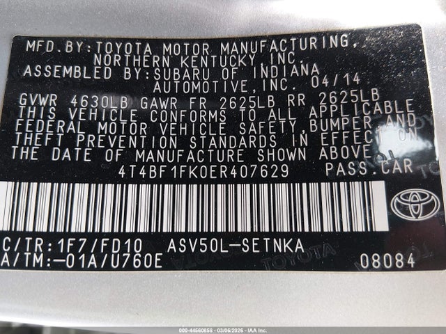 Toyota CAMRY LE 2014 4T4BF1FK0ER407629 Image 9