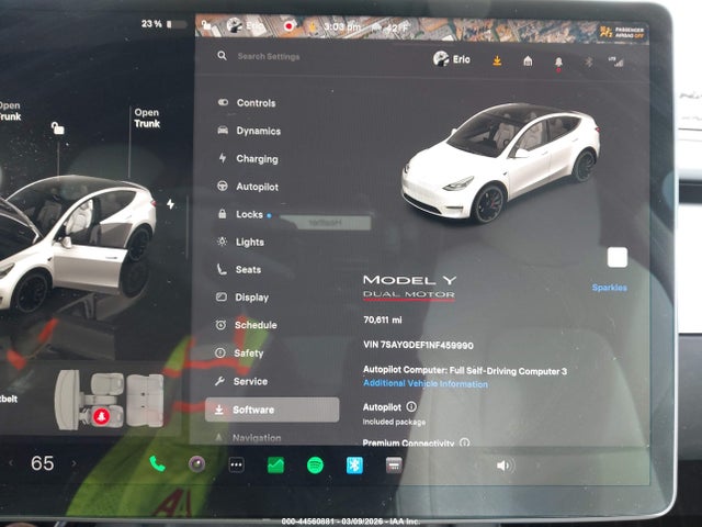 7SAYGDEF1NF459990 Tesla Model Y Performance Dual Motor All-wheel Drive