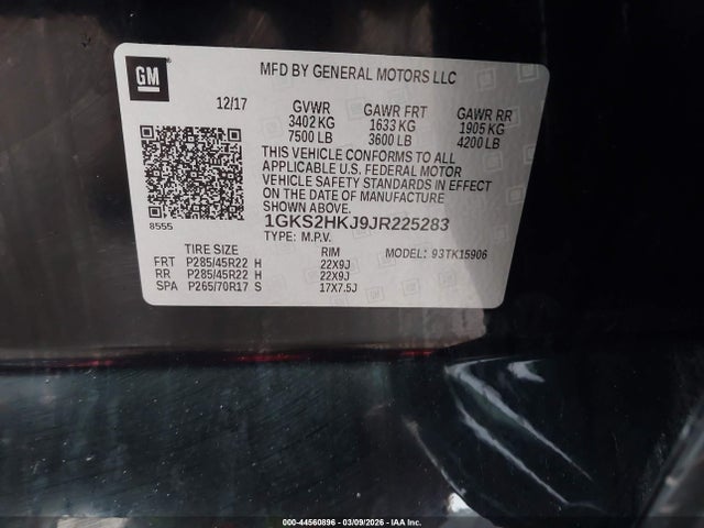 2018 GMC YUKON XL 1GKS2HKJ9JR225283 Photo 8
