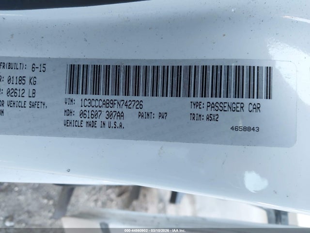 Продажа на аукционе авто 2015 Chrysler 200 Limited, vin: 1C3CCCAB9FN742726, номер лота: 44560902