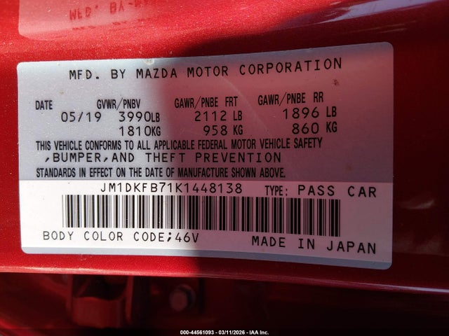 Mazda Cx-3 Sport 2019 JM1DKFB71K1448138 Image 9