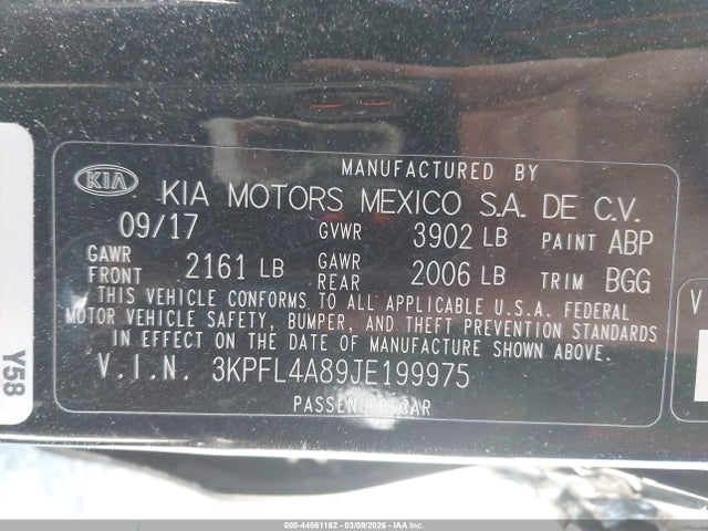 KIA FORTE EX 2018 3KPFL4A89JE199975 Image 9