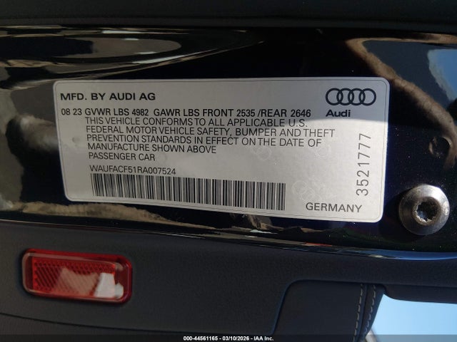 2024 AUDI A5 SPORTBACK WAUFACF51RA007524 Photo 8