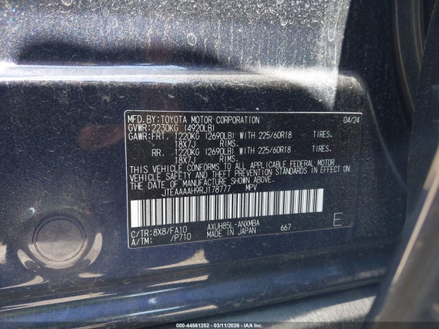 2024 TOYOTA VENZA JTEAAAAH9RJ178777 Photo 8