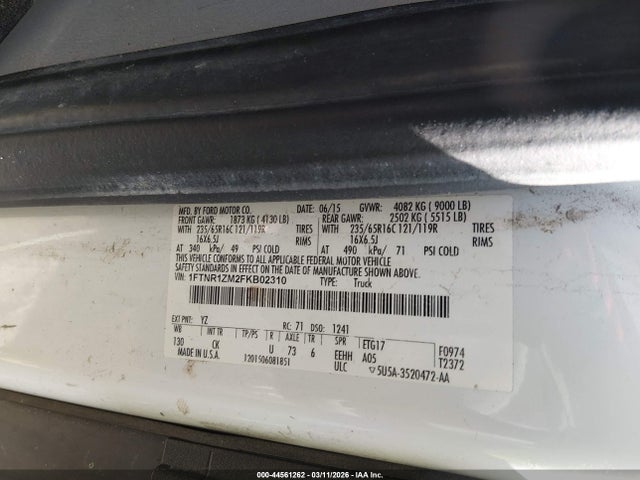 1FTNR1ZM2FKB02310 Ford Transit-250
