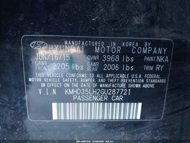 Hyundai ELANTRA GT 2016 KMHD35LH2GU287721 Image 9