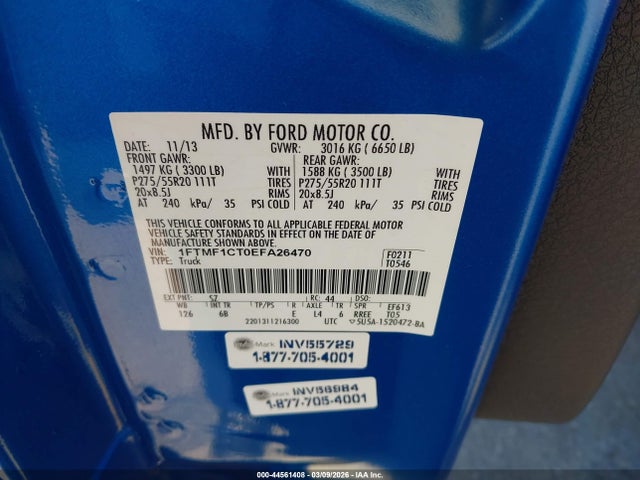 Ford F-150 FX2 2014 1FTMF1CT0EFA26470 Image 9