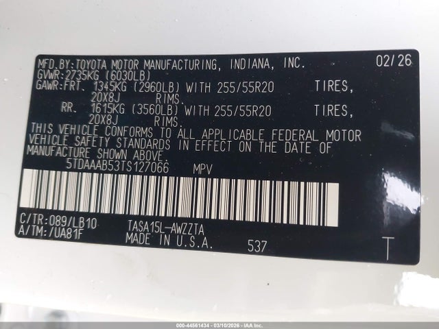 Toyota Grand Highlander Platinum 2026 5TDAAAB53TS127066 Image 9