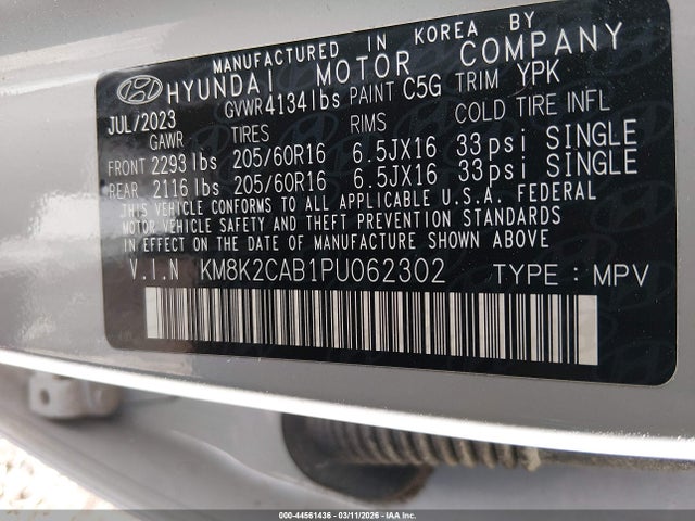 Hyundai Kona Se 2023 KM8K2CAB1PU062302 Image 9