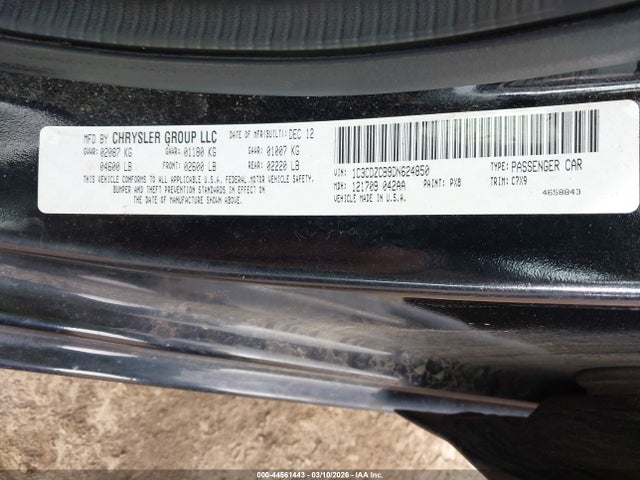 Aukcja sprzedaży 2013 Dodge Avenger Sxt, vin: 1C3CDZCB9DN624850, numer aukcji: 44561443