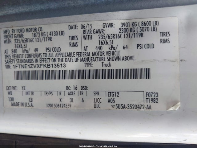 1FTNE1ZVXFKB13513 Ford Transit-150