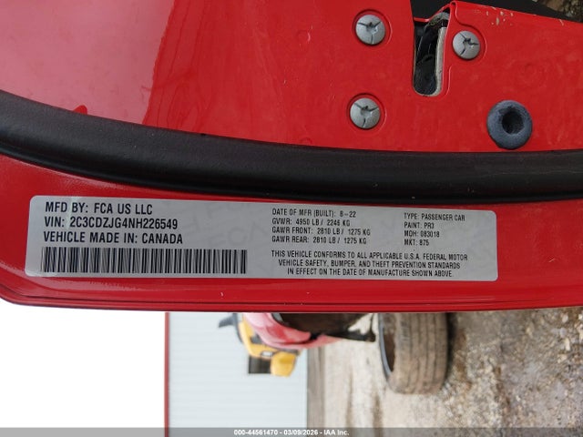 2022 DODGE CHALLENGER 2C3CDZJG4NH226549 Photo 8