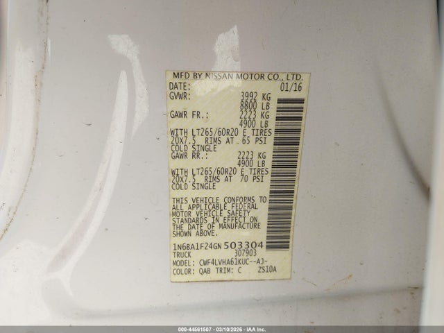 2016 NISSAN TITAN XD 1N6BA1F24GN503304 Photo 8