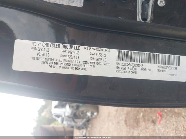 2014 Dodge Charger Se მანქანა იყიდება აუქციონზე, vin: 2C3CDXBG9EH241342, აუქციონის ნომერი: 44561510