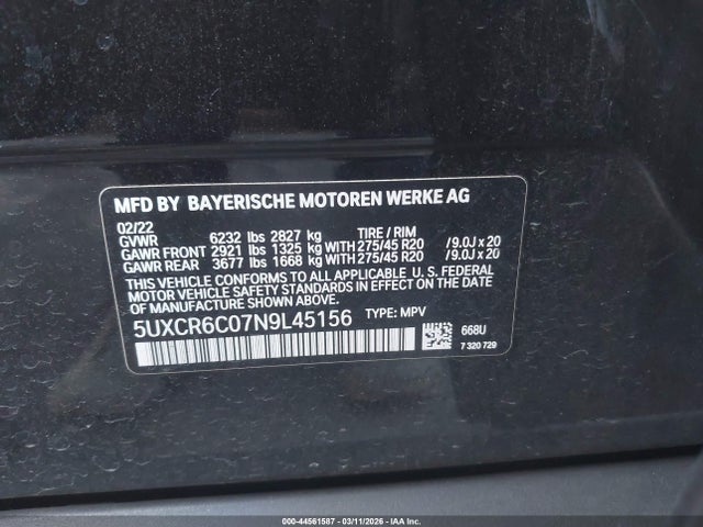 5UXCR6C07N9L45156 BMW X5 Xdrive40i