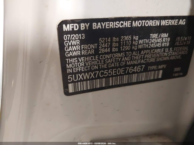 Продажа на аукционе авто 2014 Bmw X3 Xdrive35i, vin: 5UXWX7C55E0E76467, номер лота: 44561613