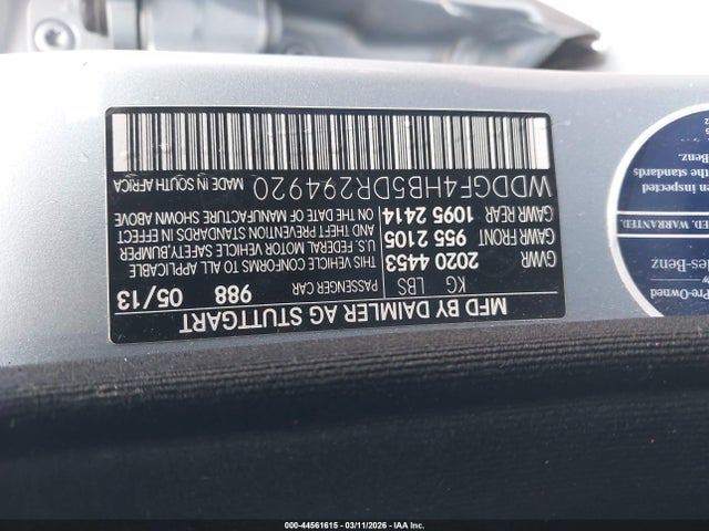 2013 MERCEDES-BENZ C 250 WDDGF4HB5DR294920 Photo 8