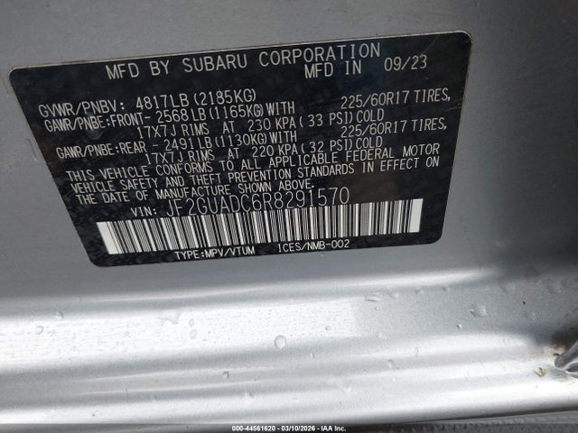 2024 SUBARU CROSSTREK JF2GUADC6R8291570 Photo 8