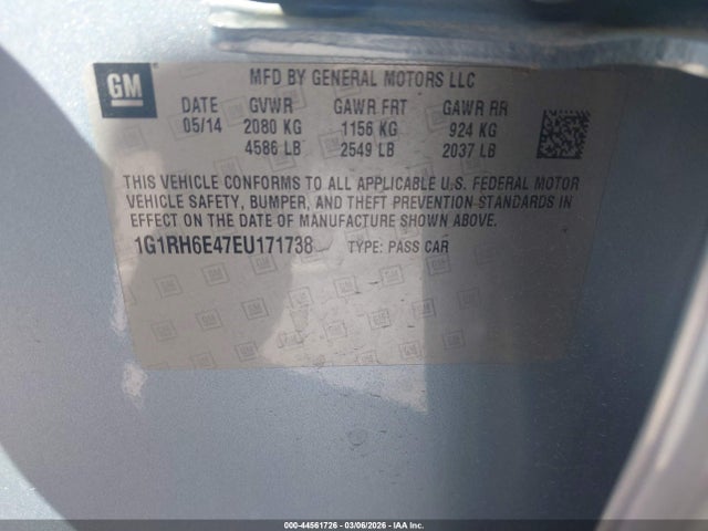 1G1RH6E47EU171738 Chevrolet Volt