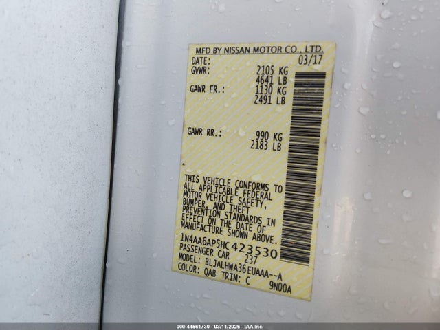 2017 NISSAN MAXIMA 1N4AA6AP5HC423530 Photo 8