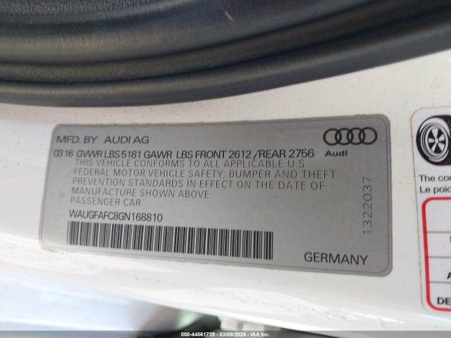 2016 AUDI A6 WAUGFAFC8GN168810 Photo 8