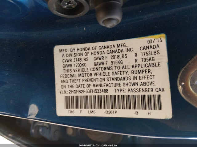 2HGFB2F50FH533488 Honda Civic Lx
