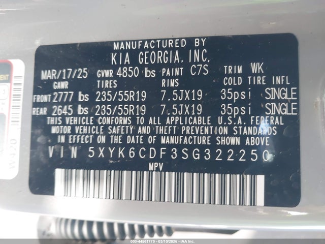 5XYK6CDF3SG322250 KIA Sportage X-line
