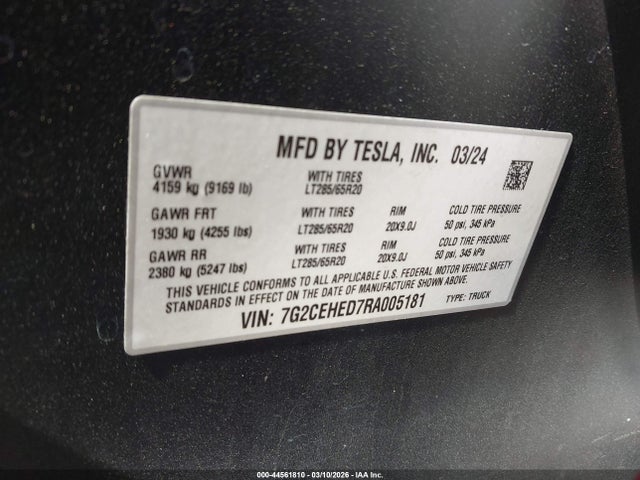 2024 TESLA CYBERTRUCK 7G2CEHED7RA005181 Photo 8