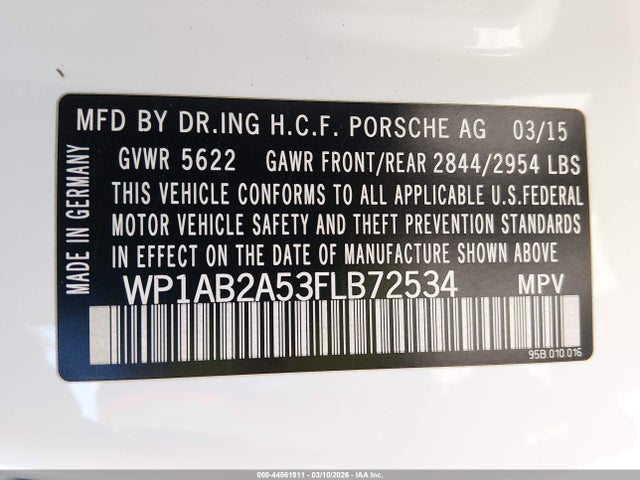 2015 PORSCHE MACAN WP1AB2A53FLB72534 Photo 8