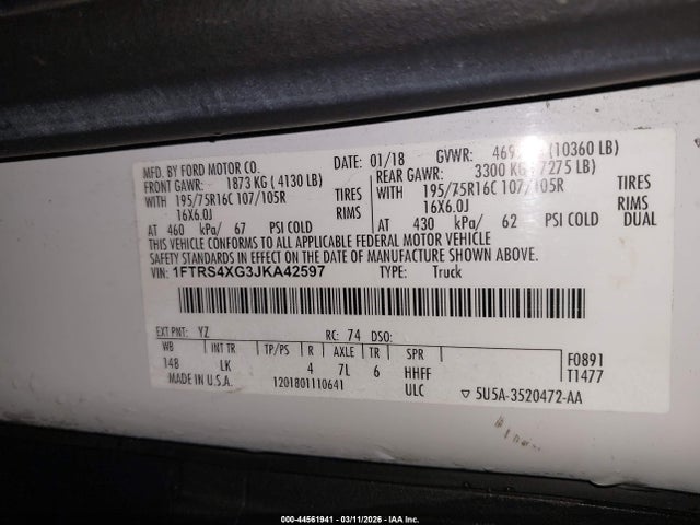Ford Transit-350 2018 1FTRS4XG3JKA42597 Image 8