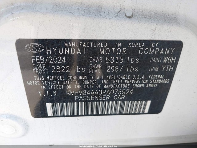Hyundai Ioniq 6 Sel 2024 KMHM34AA3RA073924 Image 9