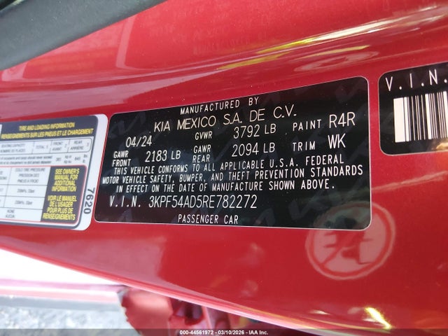 KIA Forte Gt-line 2024 3KPF54AD5RE782272 Image 9