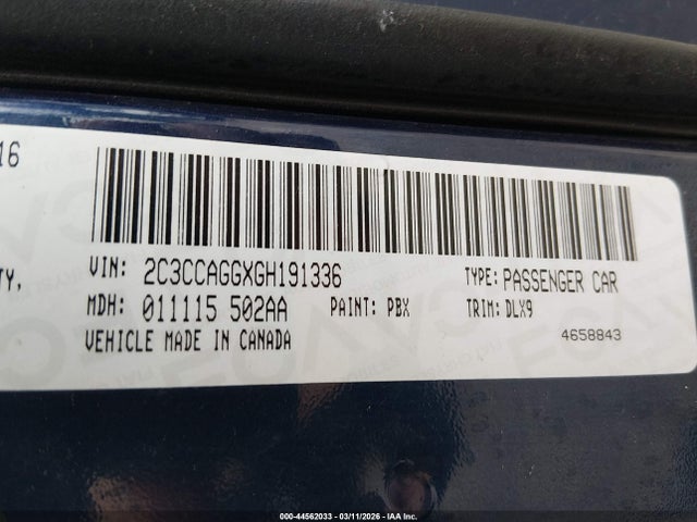 Продажа на аукционе авто 2016 Chrysler 300 300s, vin: 2C3CCAGGXGH191336, номер лота: 44562033