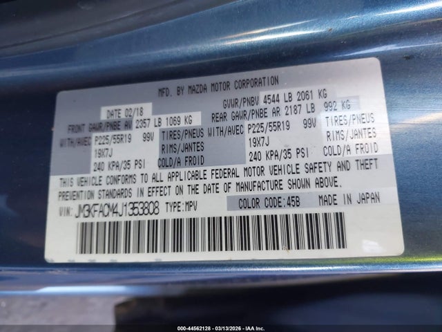 JM3KFACM4J1353808 Mazda Cx-5 Touring