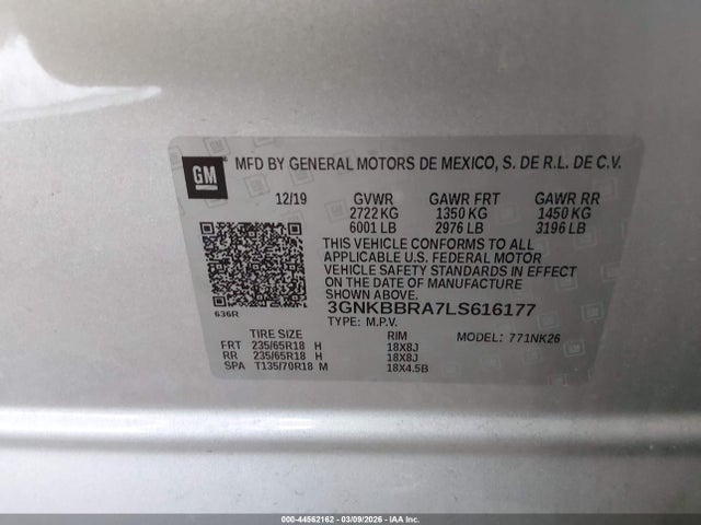 2020 CHEVROLET BLAZER 3GNKBBRA7LS616177 Photo 8
