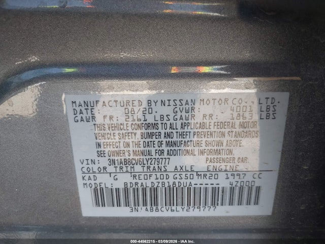 2020 NISSAN SENTRA 3N1AB8CV6LY279777 Photo 8