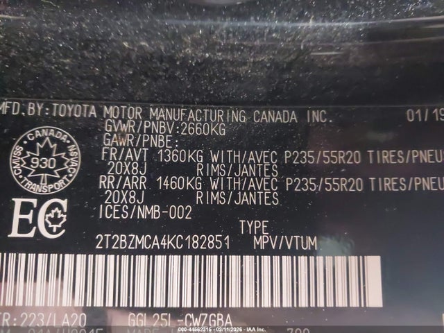 2019 LEXUS RX 350 2T2BZMCA4KC182851 Photo 8