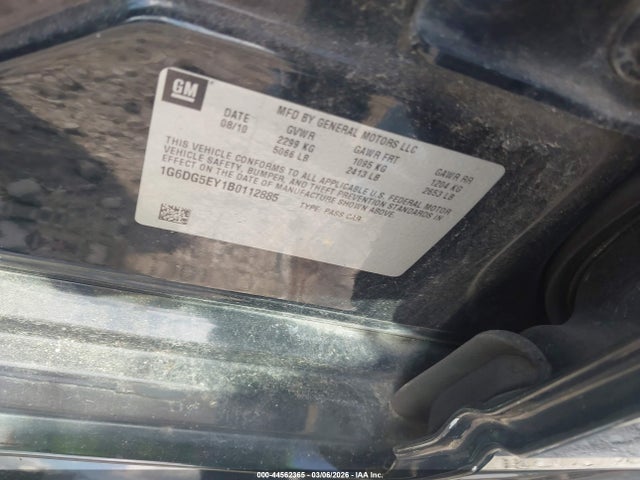 Продаж на аукціоні авто 2011 Cadillac Cts Luxury, vin: 1G6DG5EY1B0112885, номер лоту: 44562365