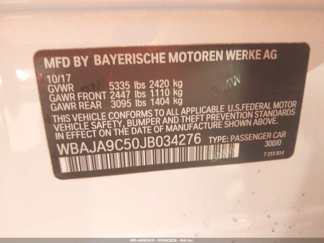 BMW 530e Iperformance 2018 WBAJA9C50JB034276 Image 9