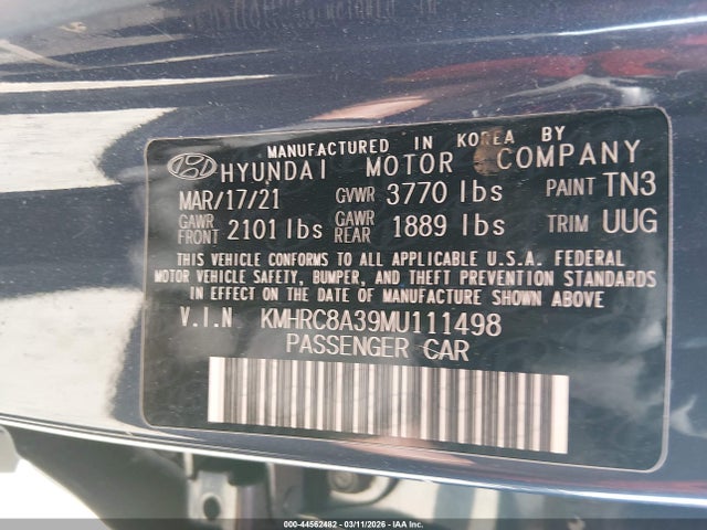 2021 HYUNDAI VENUE KMHRC8A39MU111498 Photo 8